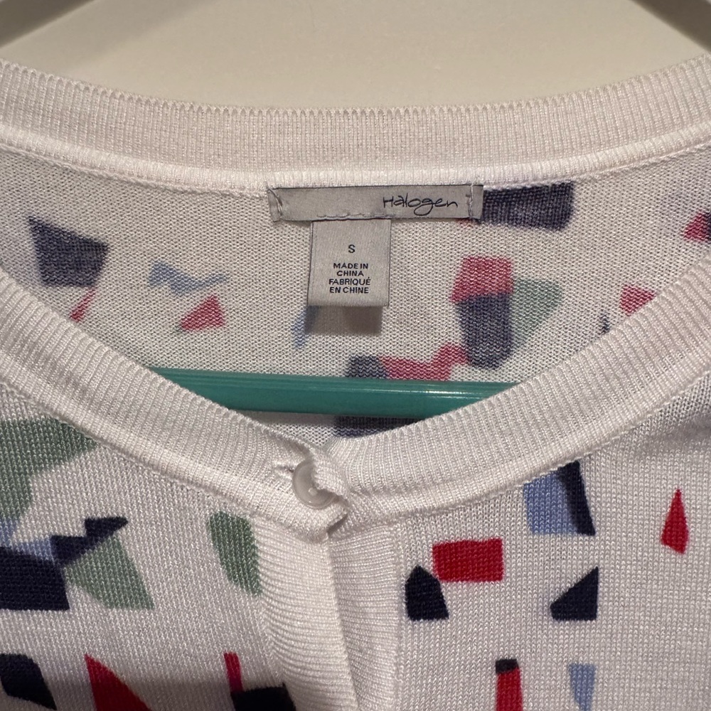 Halogen Geometric Pattern Cardigan - Picture 2 of 3